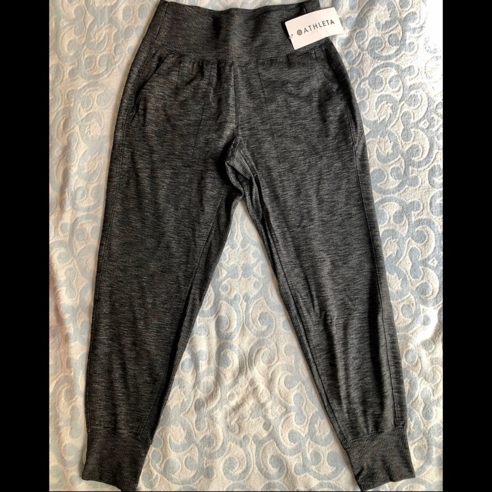 NWT Athleta Venice Joggers in Black Heather